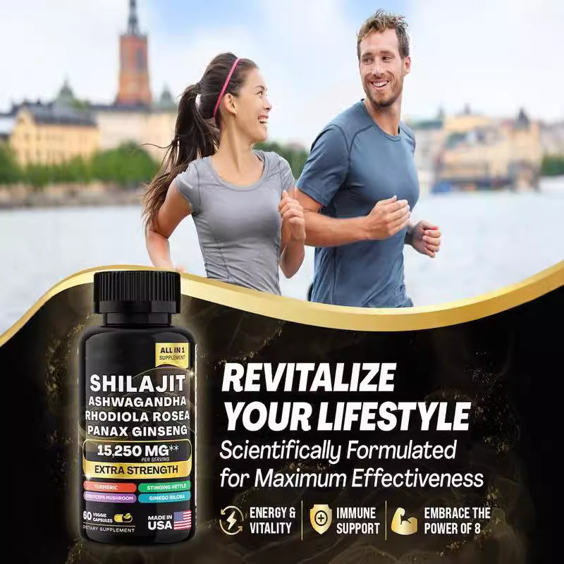 Shilajit Dose™: Ultimate 8-in-1 Extra Strength Formula – 15,250 MG Per Serving