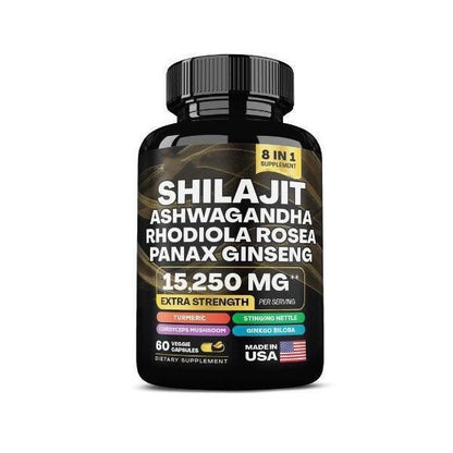 Shilajit Dose™: Ultimate 8-in-1 Extra Strength Formula – 15,250 MG Per Serving