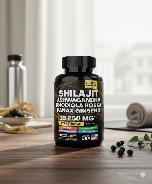 Shilajit Dose™: Ultimate 8-in-1 Extra Strength Formula – 15,250 MG Per Serving