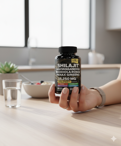 Shilajit Dose™: Ultimate 8-in-1 Extra Strength Formula – 15,250 MG Per Serving